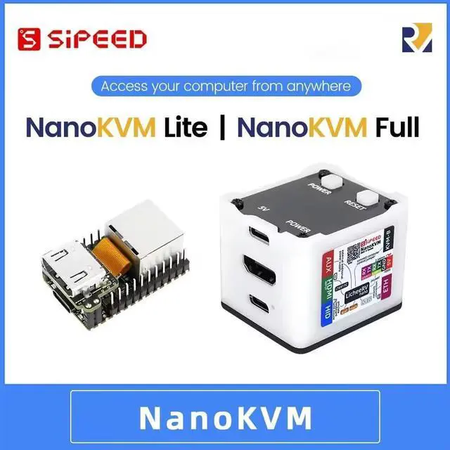 Alt view image 3 of 5 - Sipeed NanoKVM IP-KVM Mini Remote Control Operations Maintenance Server, 2Gbit 256MB DDR3 RISC-V Linux Development Board, 1TOPS NPU 1GHz C906 RISC-V CPU, USB HDMI 100M Network Port (Black Full Kit)