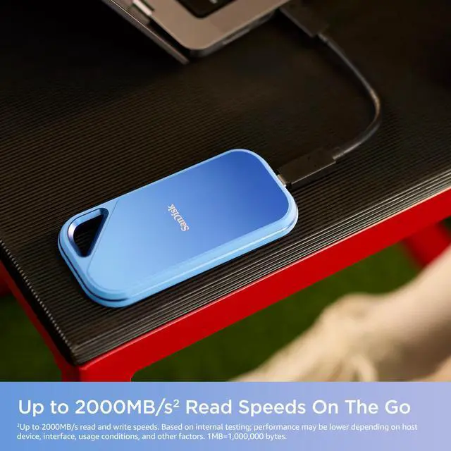 Alt view image 2 of 5 - SanDisk 2TB Creator Pro Portable SSD - Up to 2000MB/s, for Laptops and Computers, USB-C, USB 3.2 Gen 2x2, IP65 Water and Dust Resistance, 1 Month of Adobe Creative Cloud Included - SDSSDE81C-2T00-G25