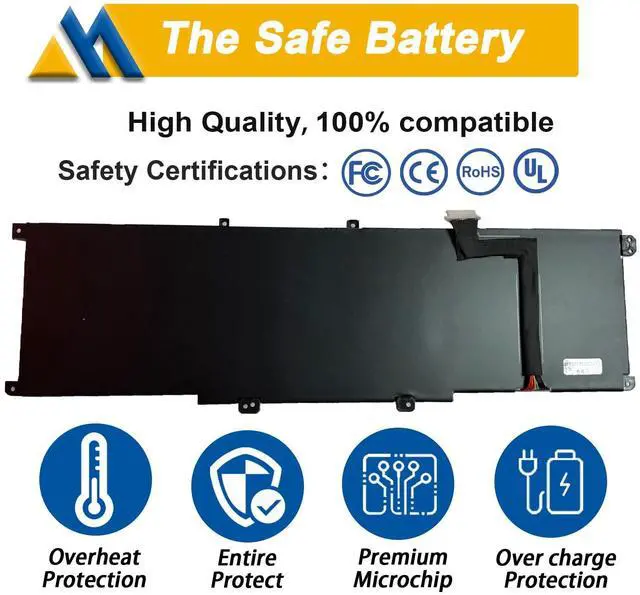 Alt view image 3 of 5 - Mobik ZG06XL 95.9Wh Laptop Battery Compatible for HP EliteBook 1050 G1 ZBook Studio X360 G5 Series Notebook HSTNN-IB8H HSN-Q11C L07351-1C1 L07045-855 L07046-855 ZG06095XL ZGO6XL 6-Cell 11.55V 8310mAh