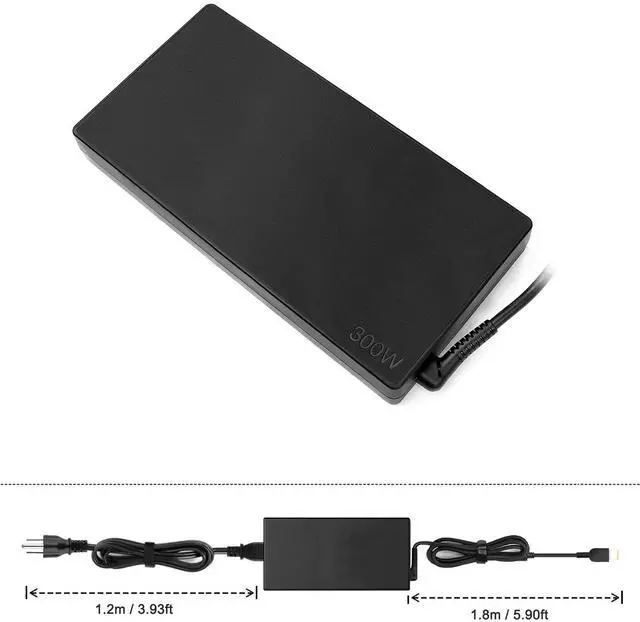 Alt view image 4 of 5 - OEM 300W Legion Charger for Lenovo Slim 300W AC Adapter GX21F23045 Lenovo Legion 9i 7 7i 5i 5 Pro Ryzen 9 RTX 4060 4070 4080 4090 3050 ti Power Cord adl300sdc3a