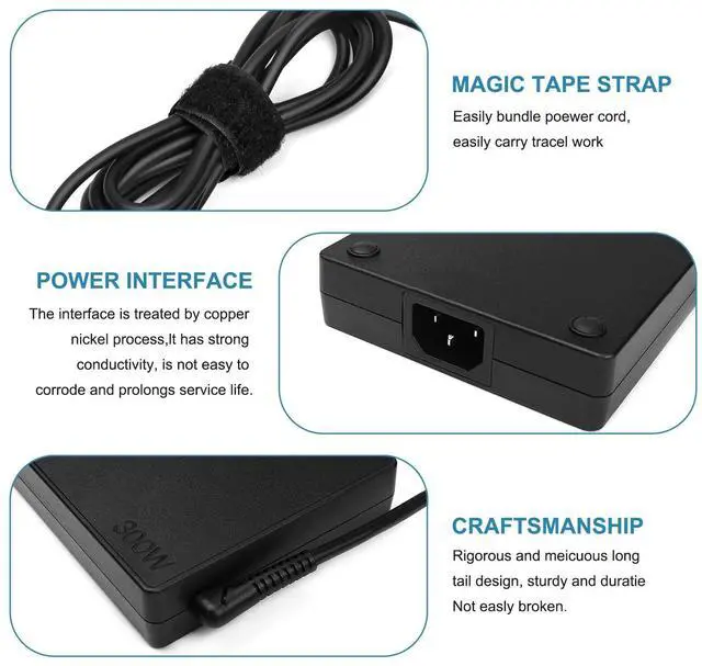 Alt view image 5 of 5 - OEM 300W Legion Charger for Lenovo Slim 300W AC Adapter GX21F23045 Lenovo Legion 9i 7 7i 5i 5 Pro Ryzen 9 RTX 4060 4070 4080 4090 3050 ti Power Cord adl300sdc3a