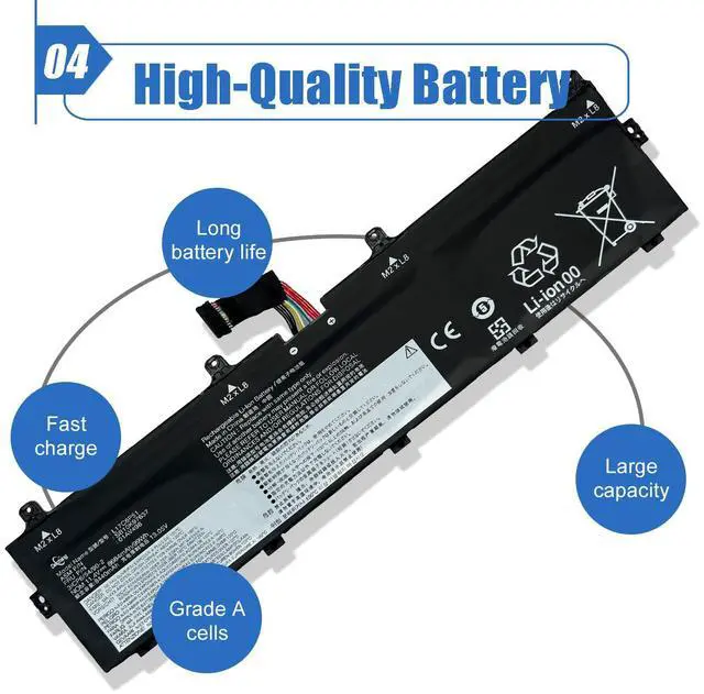 Alt view image 5 of 5 - Dentsing L17C6P51 (11.4V 99Wh/8684mAh) Laptop Battery Compatible with Lenovo Thinkpad P72 P73 Series Notebook 01AV498 SB10K97637 L17M6P52