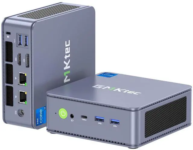 Main image of GMKtec Mini PC Intel i7-13620H (Up to 4.9GHz) Windows 11 Pro 32GB DDR5+2TB PCIe4.0 SSD i225V Dual NIC Mini Desktop Computers/USB-C/USB4.0 K7 Plus Blue