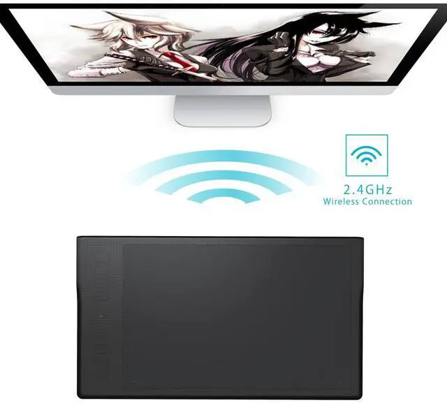 Alt view image 4 of 5 - HUION Inspiroy Q11K Wireless Graphic Drawing Tablets with 8192 Pressure Sensitivity 8 Customizable Shortcut Keys, 11 x 6.87 inches Digital Pen Tablet for Mac, Windows PC