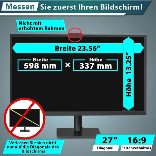 Alt view image 2 of 5 - [2 Pack] 27 Inch Computer Privacy Screen for 16:9 Widescreen Monitor,Eye Protection Anti Glare Blue Light Computer Monitor Privacy Filter, Removable Anti Spy -Scratch 27 Inch Protector Film