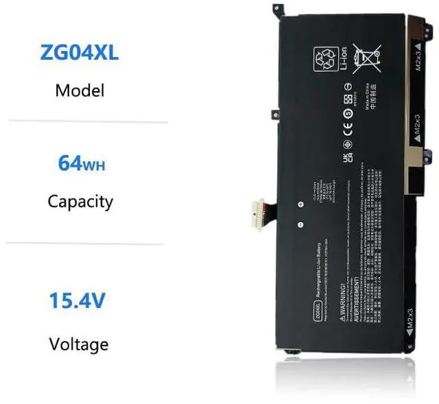 Alt view image 2 of 5 - ZG04XL New Laptop Battery Compatible with HP ZBook Studio X360 G5 Elitebook 1050 G1 3ZH17EA 3ZH18EA 3ZH22EA 4PH82PC 4PH83PC 4PJ10PC Series Laptop HSTNN-IB8I L07046-855 L07352-1C1