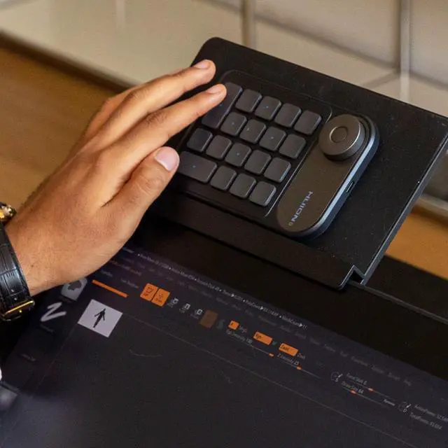 Alt view image 3 of 5 - HUION Keyboard Holder KH01, 8.9 x 5.2 Inch Easy Install Keyboard Stand for Kamvas Pro 24(4K) and Kamvas Pro 27