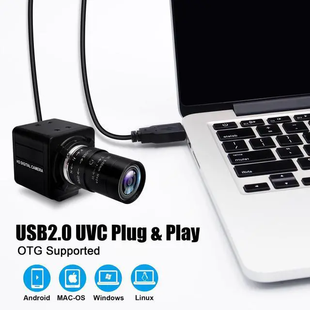 Alt view image 4 of 5 - SVPRO 260fps High Speed Glof Swing Camera 1080P 60fps Manual Focus Computer Webcam with 5-50mm Lens 10X Optical Zoom Close-ups for Windows Linux MacOS Android Raspberry Pi