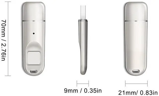Alt view image 5 of 5 - Swokely USB Flash Drive, Fingerprint Encrypted USB Drive, External Storage Fingerprint, High Speed USB 3.0 Flash, Build-in 8/32/64/128/256G for Secure Data Storage and Transfer, Password, for Laptop