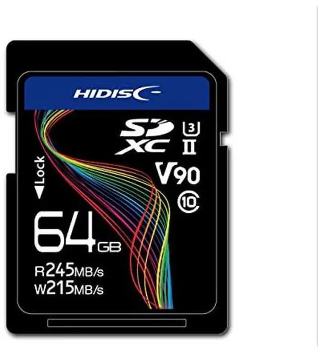 Alt view image 3 of 3 - HIDISC 64GB Super Speed SDXC Card for CLASS10 UHS-II, U3, V90 HDSDX64GCL10U3JP3V90