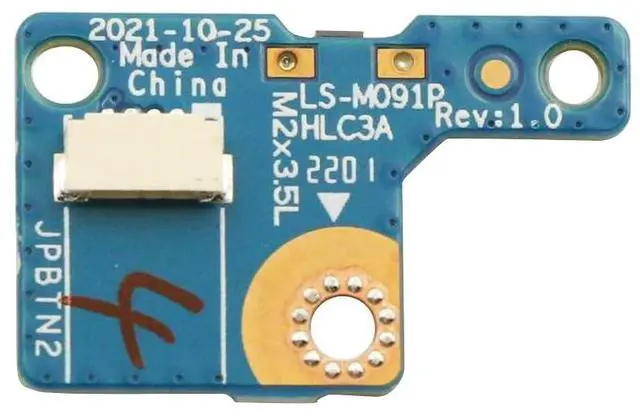 Alt view image 4 of 5 - ZAHARA Power Switch ON-FF Button Board Replacement for Lenovo Yoga 6 13ALC7 82UD / Yoga 6 13ABR8 83B2 HLC3A 5C50S25306 LS-M091P