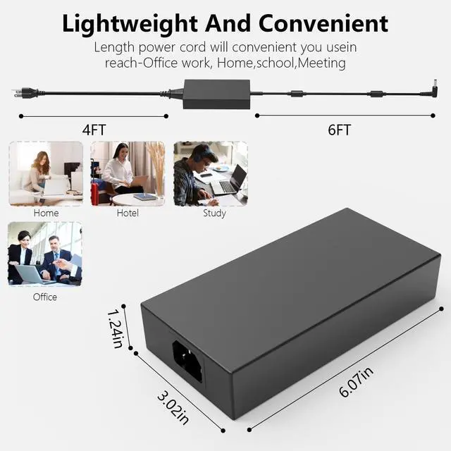 Alt view image 3 of 5 - 230W Charger for Gigabyte Aorus 15G 15P Aero 15 16 17 Laptop Chicony A17-230P1A A12-230P1A Power Supply