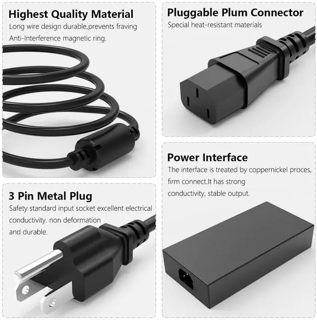 Alt view image 4 of 5 - 230W Charger for Gigabyte Aorus 15G 15P Aero 15 16 17 Laptop Chicony A17-230P1A A12-230P1A Power Supply