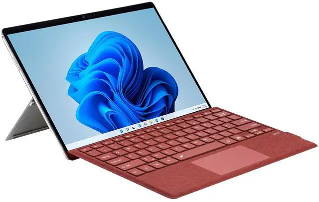 Main image of mobee Type Cover for Microsoft Surface Pro 7+/ Pro 7 / Pro 6 / Pro 5 / Pro 4 / Pro 3, Bluetooch Type Keyboard with Multi-Touch Trackpad, Ultra Silm (Poppy Red with Backlit)