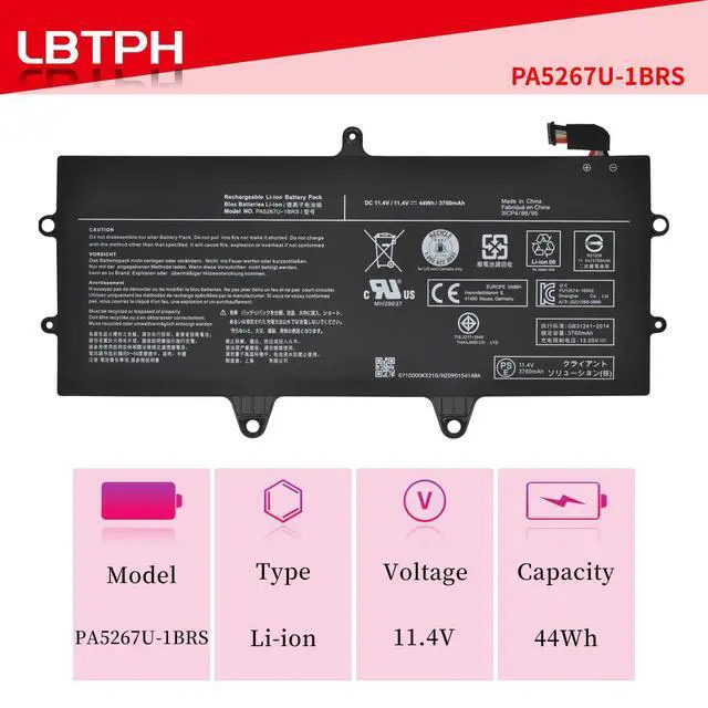 Alt view image 2 of 5 - LBTECH PA5267U-1BRS Battery Replacement for Toshiba Portege X20W-D-10Q X20W-D-11N X20W-D1252 -E-10X -D-14G -E-BTO -D-10R X20W-E 11.4V 44Wh