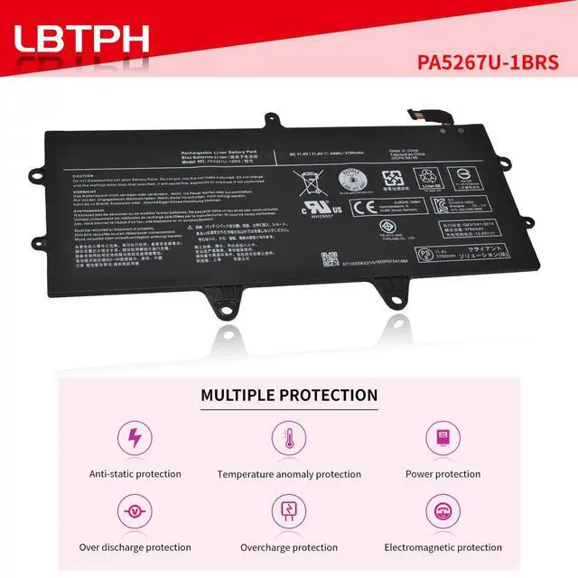Alt view image 5 of 5 - LBTECH PA5267U-1BRS Battery Replacement for Toshiba Portege X20W-D-10Q X20W-D-11N X20W-D1252 -E-10X -D-14G -E-BTO -D-10R X20W-E 11.4V 44Wh