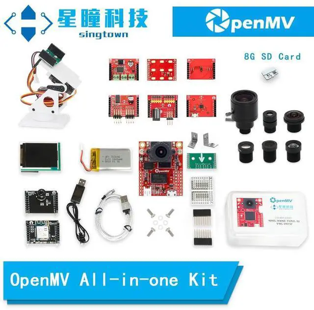 Alt view image 2 of 5 - OpenMV Cam H7 Plus All-in-one Kit Genuine, SingTown, Include OpenMV4 Cam H7 Plus and All Accessories + Shields +Lends +Servo Pan Tilt