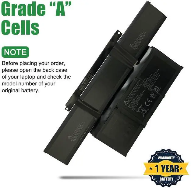 Alt view image 4 of 5 - JIAZIJIA G3HTA072H Laptop Battery Replacement for Microsoft Surface Laptop Studio 1964 14.4 inch Series Notebook G3HTA071H Black 11.38V 56.3Wh 4948mAh