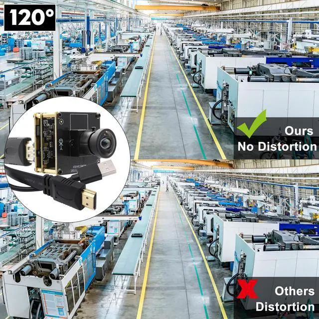 Alt view image 5 of 5 - SVPRO HDMI USB Camera 4K Wide Angle Camera Module for Computer Monitor Projector Dual Output Lightburn Camera 2X Digital Zoom Webcam Board H.264 8MP USB2.0 Laser Engraver Camera,120deg Distortion-Free