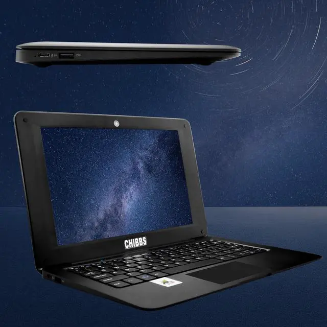 Alt view image 3 of 5 - CHIBBS 10.1" Inch Wide Screen Education and Gaming Laptop for Kids, Powered by Linux-Android 12 Operating System, 2gb Ram + 64gb Storage, Camera, 2* USB, Bluetooth, Wi-Fi + Free Accessories- Black