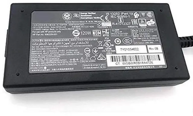 Alt view image 2 of 5 - Genuine Original for HP 120W 19.5V 6.15A AC Adapter Compatible 644699-001 645156-001