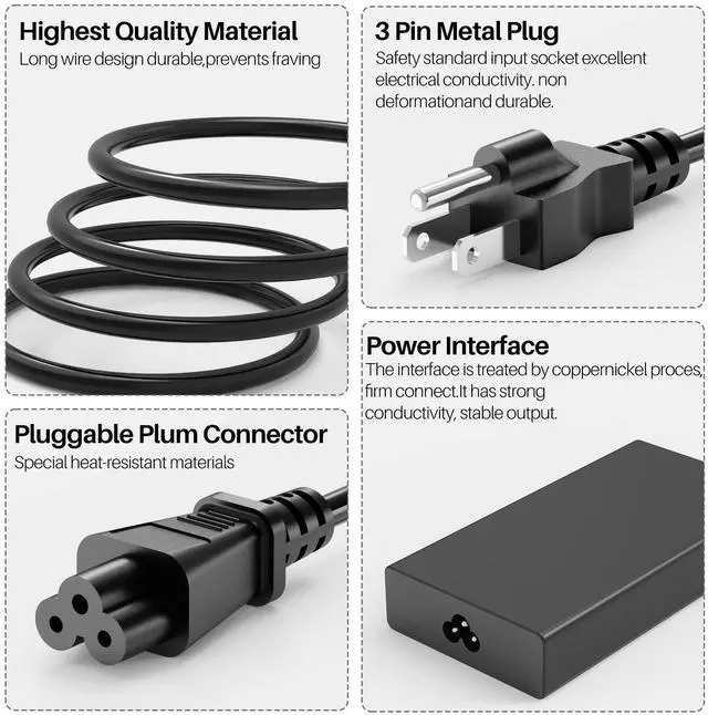 Alt view image 4 of 5 - 230W AC Charger Compatible with Acer Nitro Series Laptop Power Supply Adapter