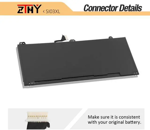 Alt view image 4 of 5 - SI03XL Laptop Battery Replacement for HP Chromebook x360 14B 14C 14C-CA 14C-CC 14c-cc0013dx 14c-cc0047nr 14C-CC0XXX 14B-NA0010WM 14C-CA0000ND, Pro C640 C645 Chromebook, EliteBook C645 14 G2 G3 Series