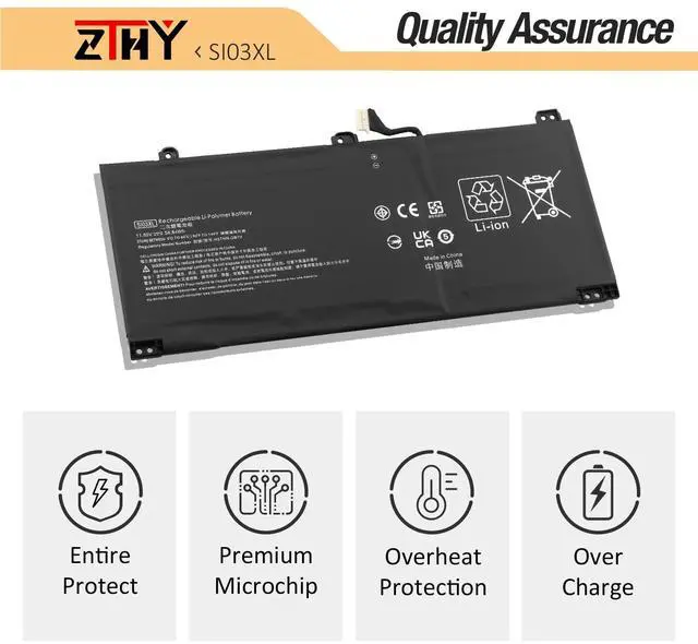 Alt view image 5 of 5 - SI03XL Laptop Battery Replacement for HP Chromebook x360 14B 14C 14C-CA 14C-CC 14c-cc0013dx 14c-cc0047nr 14C-CC0XXX 14B-NA0010WM 14C-CA0000ND, Pro C640 C645 Chromebook, EliteBook C645 14 G2 G3 Series