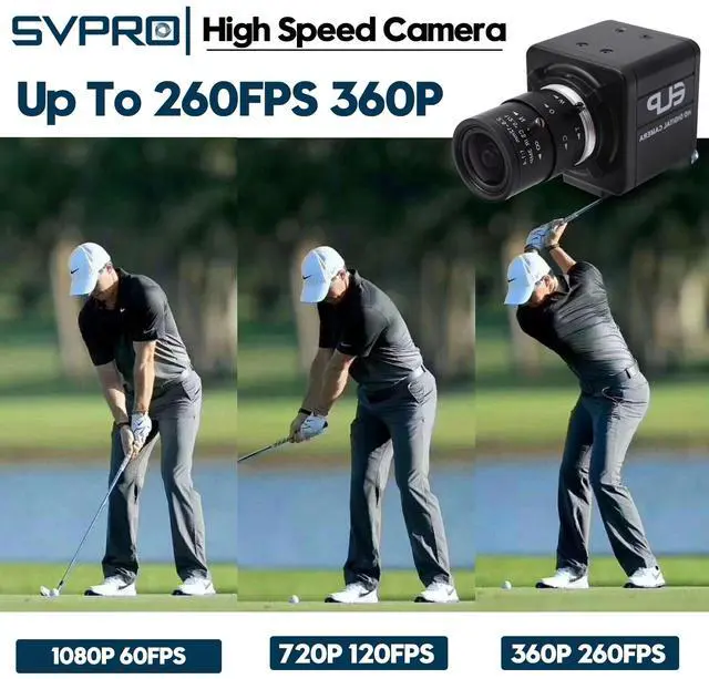 Alt view image 2 of 5 - SVPRO USB 1080P 60fps High Speed 260fps@360P,120fps@720P Industrial Video Camera with 2.8-12mm Zoom Lens, Manual Focus Close-up Camera for Windows, Linux, MacOS, Android
