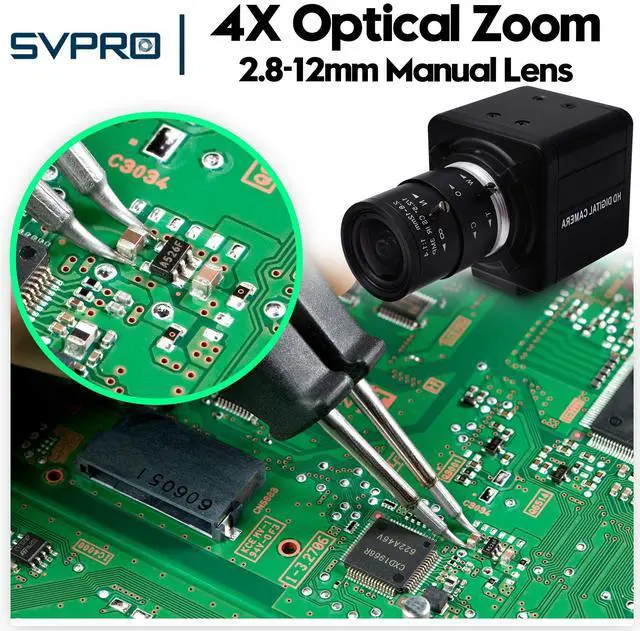 Alt view image 3 of 5 - SVPRO USB 1080P 60fps High Speed 260fps@360P,120fps@720P Industrial Video Camera with 2.8-12mm Zoom Lens, Manual Focus Close-up Camera for Windows, Linux, MacOS, Android