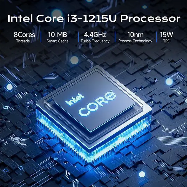 Alt view image 5 of 5 - THEYETI 2 in 1 Laptop Convertible 15.6 Inch (16GB RAM, 1TB SSD), i3-1215U 6-Core Processor(Up to 4.4Ghz), FHD IPS Touch Screen Laptop Computer 360deg, Bluetooth, WiFi 2.4G+5G, Webcam, USB 3.0, Type C