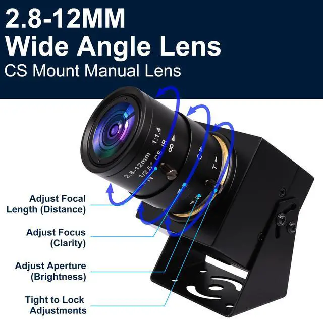 Alt view image 4 of 5 - SVPRO USB Camera 1080P Full HD Webcam 2MP Machine Vision Industrial Camera 2.8-12mm Varifocal Lens Manual Focus Webcam 100fps/60fps/30fps for Windows,Mac,Linux,Android