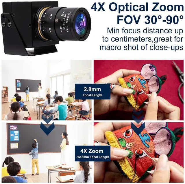 Alt view image 3 of 5 - SVPRO USB Camera 1080P Full HD Webcam 2MP Machine Vision Industrial Camera 2.8-12mm Varifocal Lens Manual Focus Webcam 100fps/60fps/30fps for Windows,Mac,Linux,Android