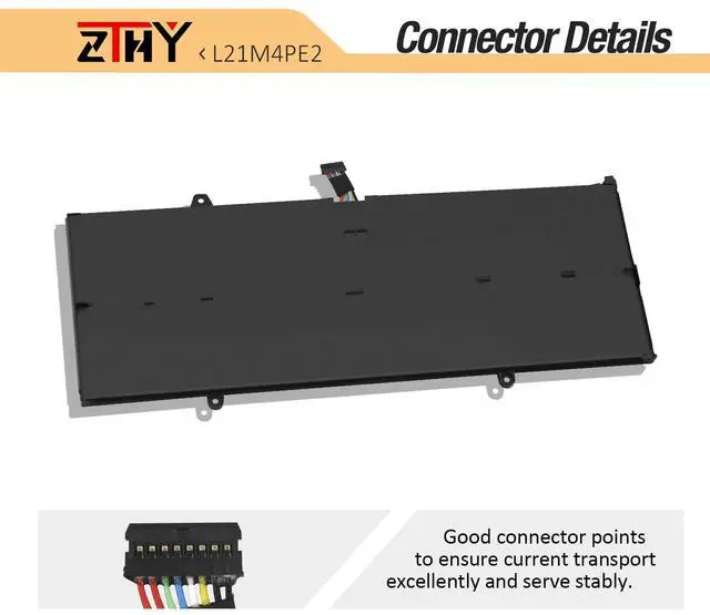Alt view image 4 of 5 - ZTHY L21M4PE2 Laptop Battery Replacement for Lenovo Yoga 6-13ALC7 82UD / Yoga 6-13ABR8 83B2 Series L21C4PE2 L21D4PE1 L21L4PE2 SB11F29412 5B11F29411 SB11F29410 15.52V 59Wh 3815mAh 4-Cell