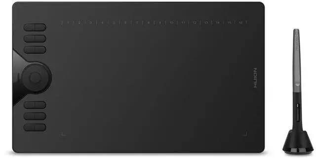 Main image of HUION Drawing Tablet HS610 Graphic Tablet with Battery-Free Stylus 8192 Pen Pressure Tilt Function, 10x6.25 Inches Digital Art for Animation & Design, Compatible with Windows/Mac/Android
