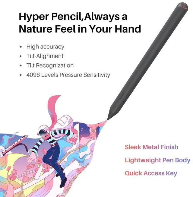 Alt view image 4 of 5 - HUION Standalone Drawing Tablet Kamvas Slate 11 No Computer Needed, Portable 10.95 Inch 90Hz Refresh Rate Anti-Glare Screen, Tilt-Alignment Pen Android 14 8GB RAM 128GB ROM 1TB Expand, 8000mAh Battery