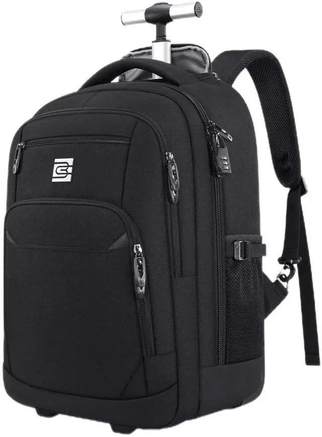 Main image of UKEIN Rolling Backpack, Travel Backpack with Wheels for Men Women, 20inch Wheeled Underseat Bag Carry on Luggage Trolley Suitcase for Business College