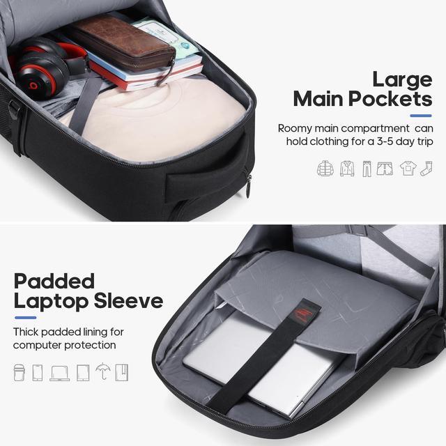 Alt view image 4 of 5 - UKEIN Rolling Backpack, Travel Backpack with Wheels for Men Women, 20inch Wheeled Underseat Bag Carry on Luggage Trolley Suitcase for Business College