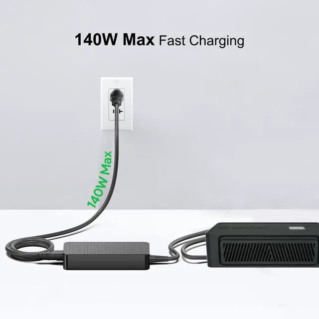 Alt view image 2 of 5 - HKY 28V 5A 140W USB C Charger for Avalon Nano 3 BTC Bitcoin Miner Replacement Canaan 140W PSU TP14A1 PD3.1 GaN 140Watt USB-C Power Adapter Supply