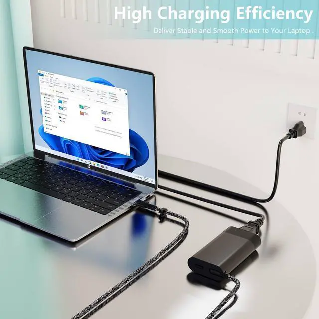 Alt view image 4 of 5 - 110W 5A 20V USB-C TPN-DA24 AC Charger for HP Spectre X360 Elitebook x360 HP Chromebook 14 14A G5 11 11A G6 EE G7 G8 X360 Laptop Power Supply Adapter Cord