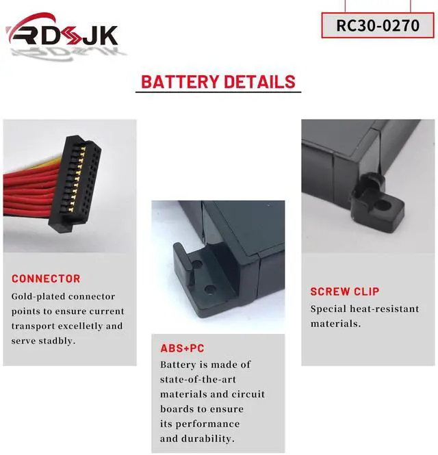 Alt view image 5 of 5 - RC30-0270 65Wh Laptop Battery for Razer Blade 15 Base 2018 2019 RTX 2060 2070 GTX 1060 RZ09-0270 RZ09-02705 RZ09-02705E75 RZ09-02705E76 RZ09-02705J76 RZ09-03006 RZ09-03009 RZ09-03006E92 RZ09-03009E97