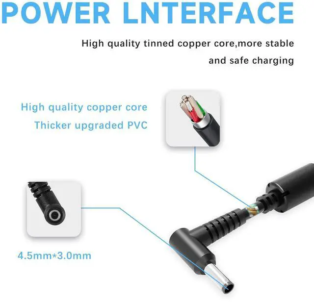 Alt view image 4 of 5 - 230W Charger Fit for HP Omen 15 16 HP OMEN Transcend,Victus 16 by HP Gaming Laptop HP ZBook Fury 16 G8 G9 G10 11.8A AC Adapter