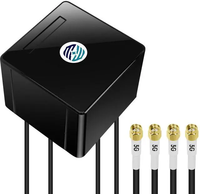 Main image of Maswell Cellular Antenna 600MHz~8.0GHz 5G 4X4 MIMO Antenna 4G 3G LTE WiFi6E UWB Screw Mount omnidirectional Cubic Antenna SMA Male Waterproof Outdoor Antenna with Medium gain, not for Signal Boosting