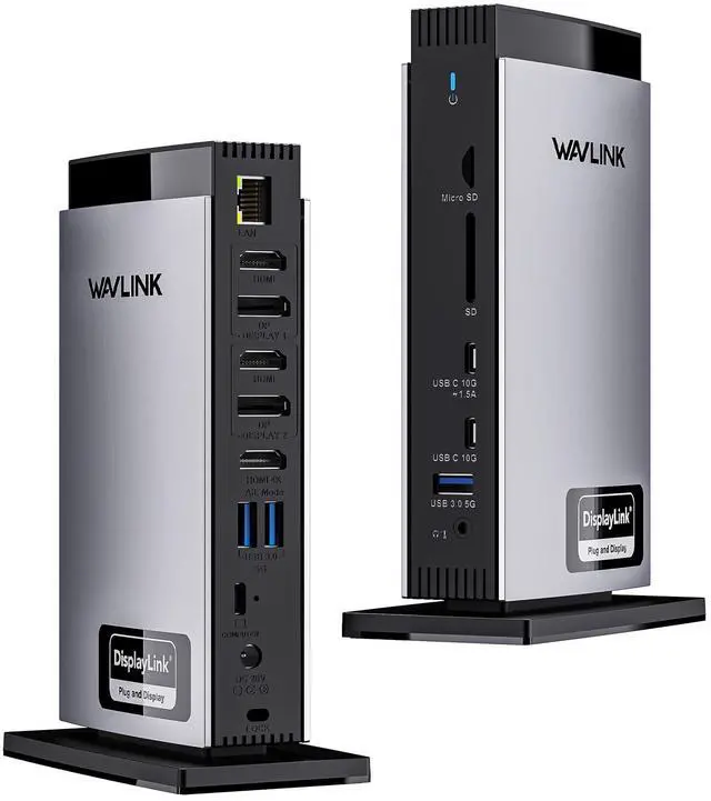 Main image of WAVLINK USB C DisplayLink Docking Station 15 in 1 with 3 HDMI,Laptop Docking Station Triple Monitor 4K60Hz,for M1 M2 M3 Mac and Windows,5 USB Ports, 2DP,Ethernet Port, Audio/Mic, SD/TF