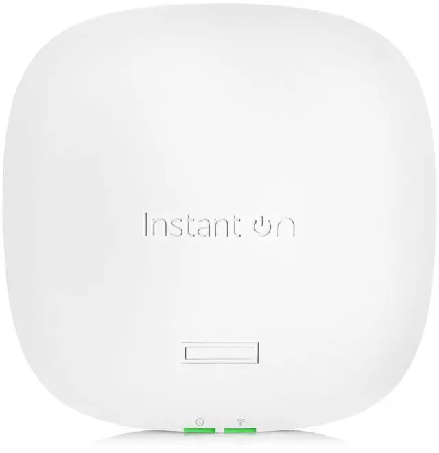 Main image of HPE Networking Instant On Access Point AP25 4x4 WiFi 6 Indoor Wireless Access Point | Power Source Not Included | US Model (R9B27A)
