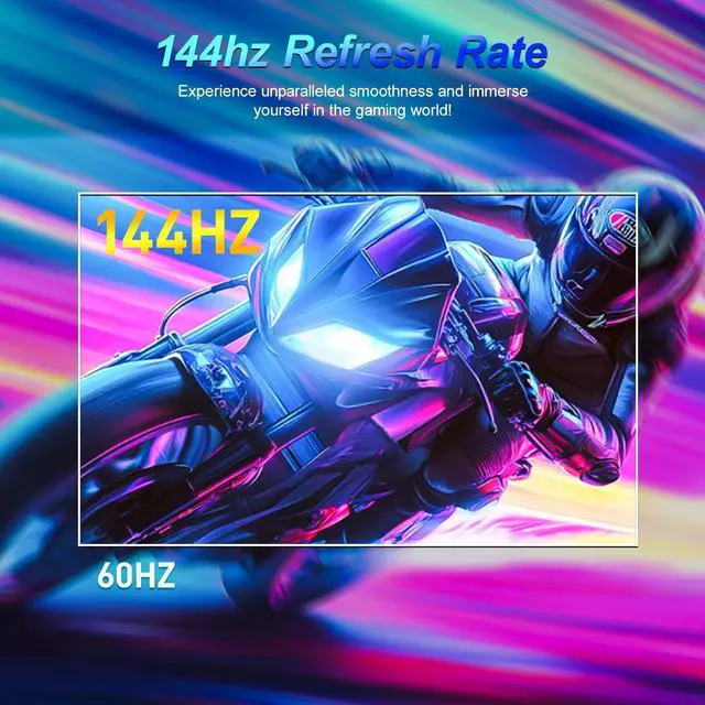 Alt view image 4 of 5 - WUAWE 2.5K 144HZ Portable Gaming Monitor, 16" 100% sRGB 2560x1600 Kickstand,HDR, FreeSync, Ultra Slim, Blue Light, External Second Computer Monitor withLow for PC