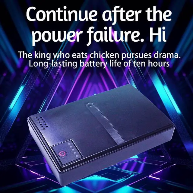 Alt view image 3 of 5 - 10400mAh Mini UPS Power Supply, Uninterruptible Power Supply Support Device Power, 36W USB 5V DC 5V 9V 12V POE 15V 24V 6 Outlets, Backup Power Supply for Camera Router (US