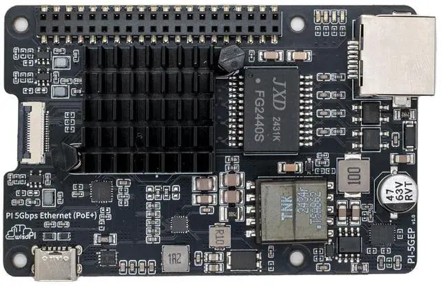 Alt view image 2 of 3 - Raspberry Pi 5 5GbE PoE+ Expansion Board WP-NH5000(P) (WP-NH5000P)