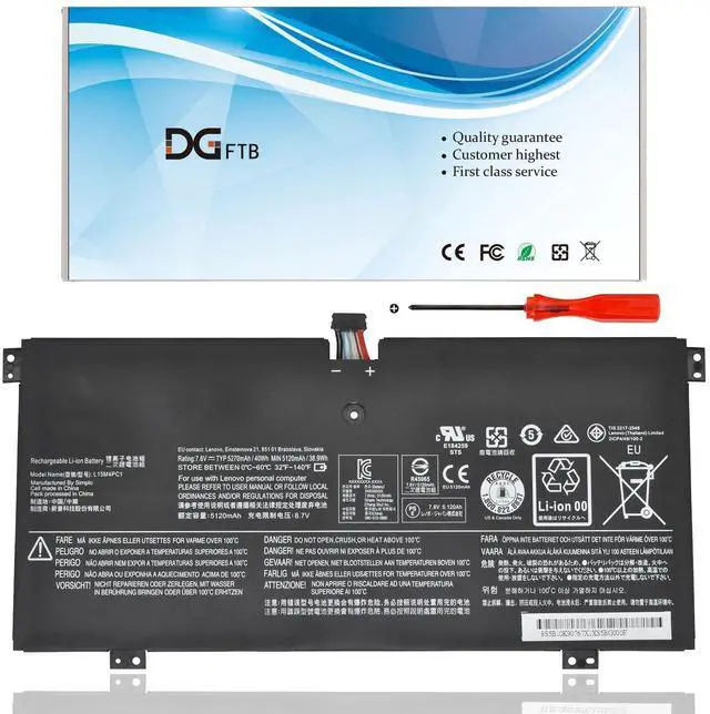 Main image of DGTEC L15L4PC1 L15M4PC1 New Laptop Battery for Lenovo Yoga 710 710-11IKB 710-11ISK 11.6" Series L15L4PC1 5B10K90767 5B10K90801 (7.6V 40Wh)