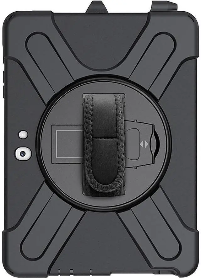 Main image of SaharaCase Protection Hand Strap Series Case for Microsoft Surface Go 4 and Surface Go 3 [Shockproof Bumper] Kickstand Rugged Protection Anti-Slip Grip (Black)